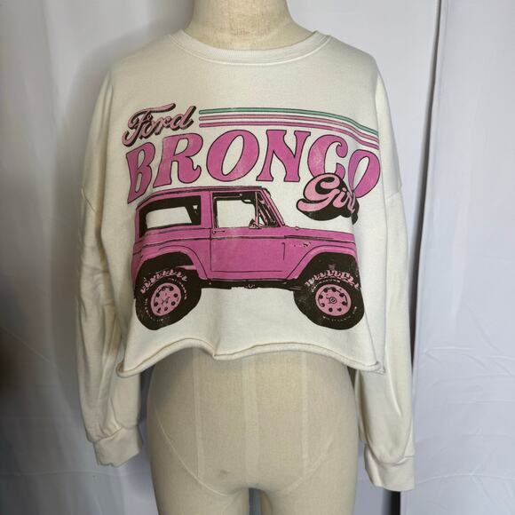Ford Bronco Girl Cropped Sweatshirt by Grayson Threads Vintage Style L - Picture 2 of 8